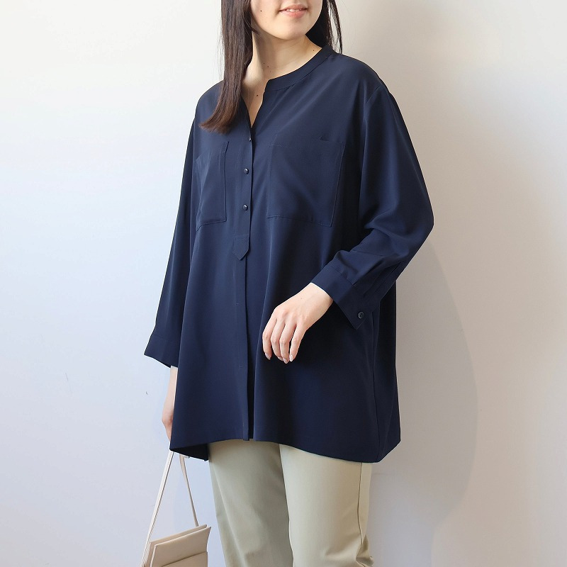 バンドカラーWポケットシャツ11