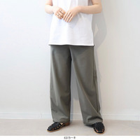 【接触冷感】【吸水速乾】さらさらストレッチワイドパンツ LL/3L/4L/5L MB mint breezeミントブリーズ