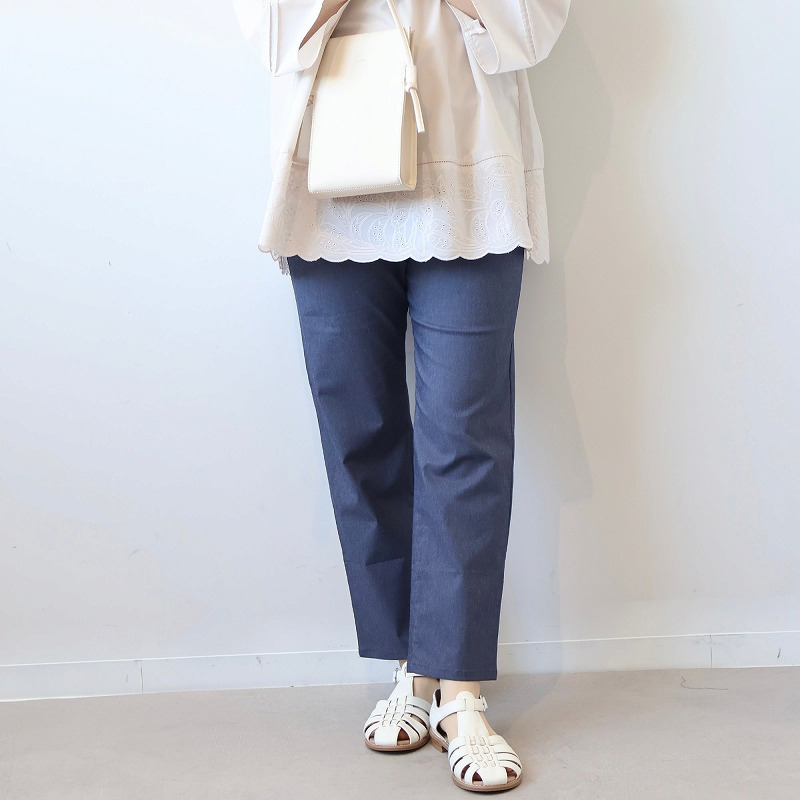 デニムライク ストレッチ クトプトパンツ LL/3L/4L/5L/6L MB mint breezeミントブリーズ11