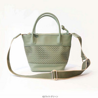 【タイムセール】パンチングミニトートバッグ