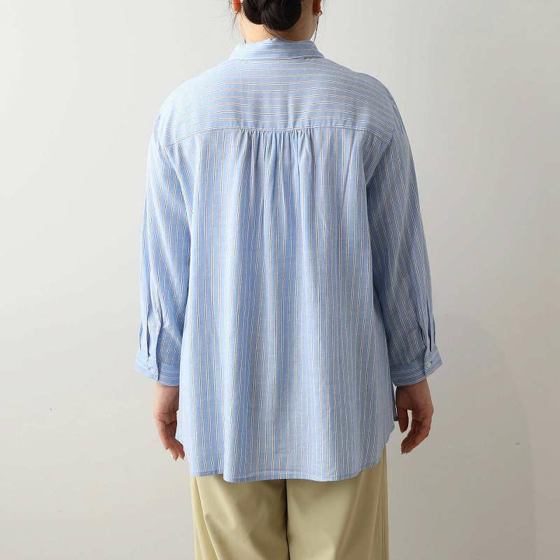 【UVカット・接触冷感】フリルデザイン シャツ ブラウス LL/3L/4L/5L MB mint breezeミントブリーズ14