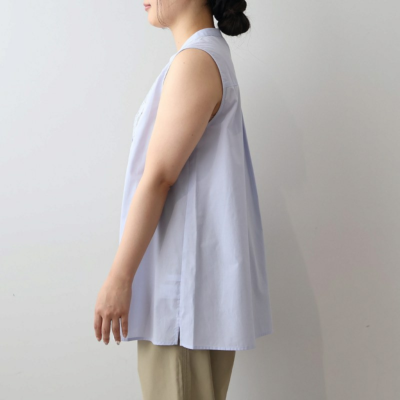 フロントレース ノースリーブ ブラウス LL/3L/4L/5L/6L MB mint breezeミントブリーズ12