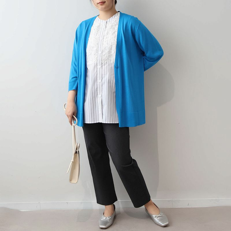 フロントレース ノースリーブ ブラウス LL/3L/4L/5L/6L MB mint breezeミントブリーズ3