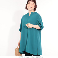 【タイムセール】【WEB/一部店舗限定】バルーンスリーブ チュニック ブラウス LL/3L/4L/5L/6L MB mint breezeミントブリーズ