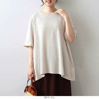 【WEB限定】サッカー素材 Aライン カットソー LL/3L/4L/5L/6L MB mint breezeミントブリーズ