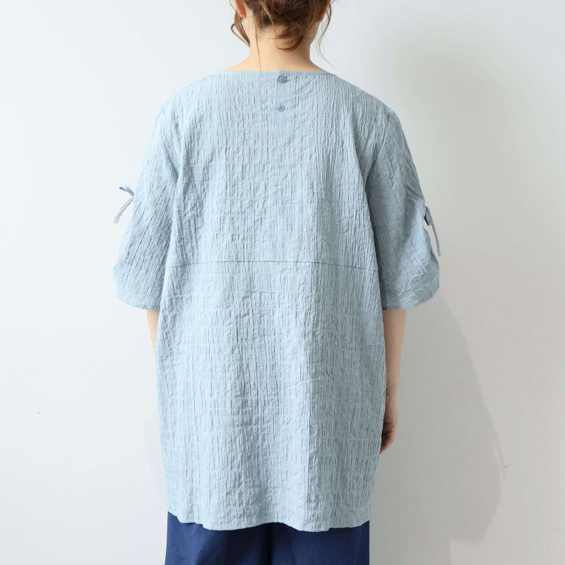 【WEB限定】袖シャーリング スリーブ チュニックブラウス LL/3L/4L/5L MB mint breezeミントブリーズ14