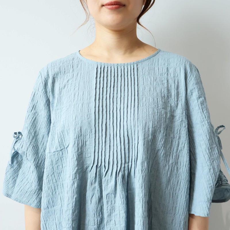 【WEB限定】袖シャーリング スリーブ チュニックブラウス LL/3L/4L/5L MB mint breezeミントブリーズ15