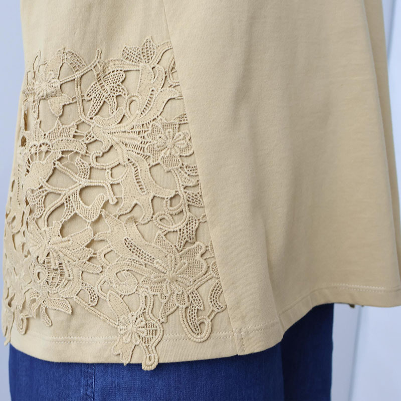 切替サイドレースカットソー LL/3L/4L/5L/6L MB mint breezeミントブリーズ14