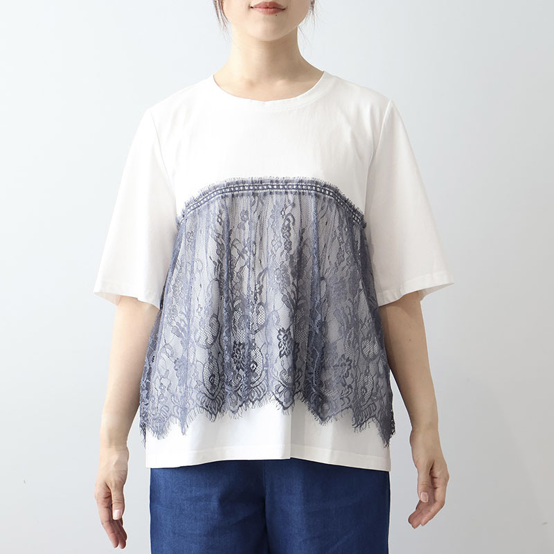 【接触冷感】レースコンビプルオーバーLL/3L/4L/5L /6LMB mint breezeミントブリーズ12