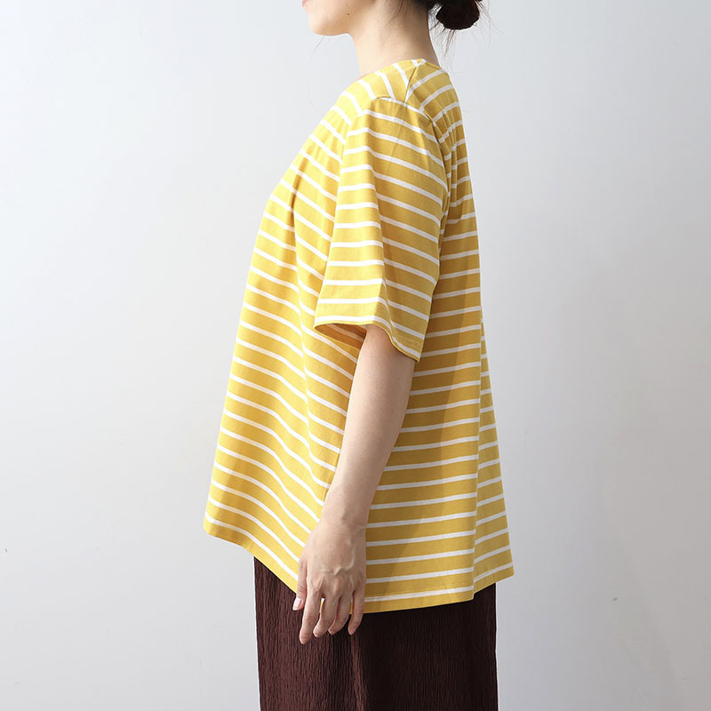 【WEB限定】フレアヘムボーダーTシャツLL/3L/4L/5L/6L MB mint breezeミントブリーズ15