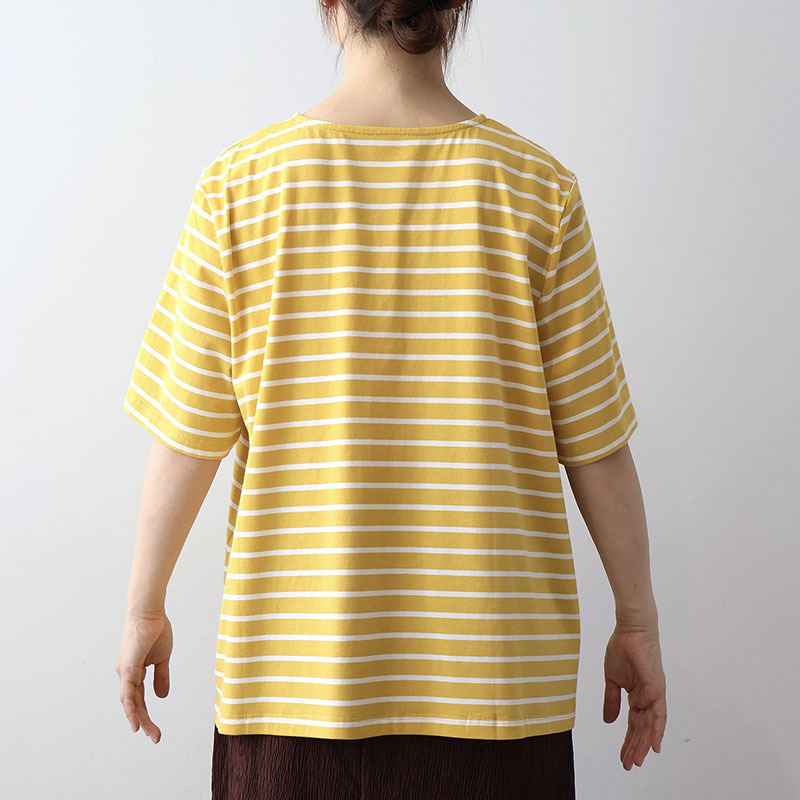 【WEB限定】フレアヘムボーダーTシャツLL/3L/4L/5L/6L MB mint breezeミントブリーズ16