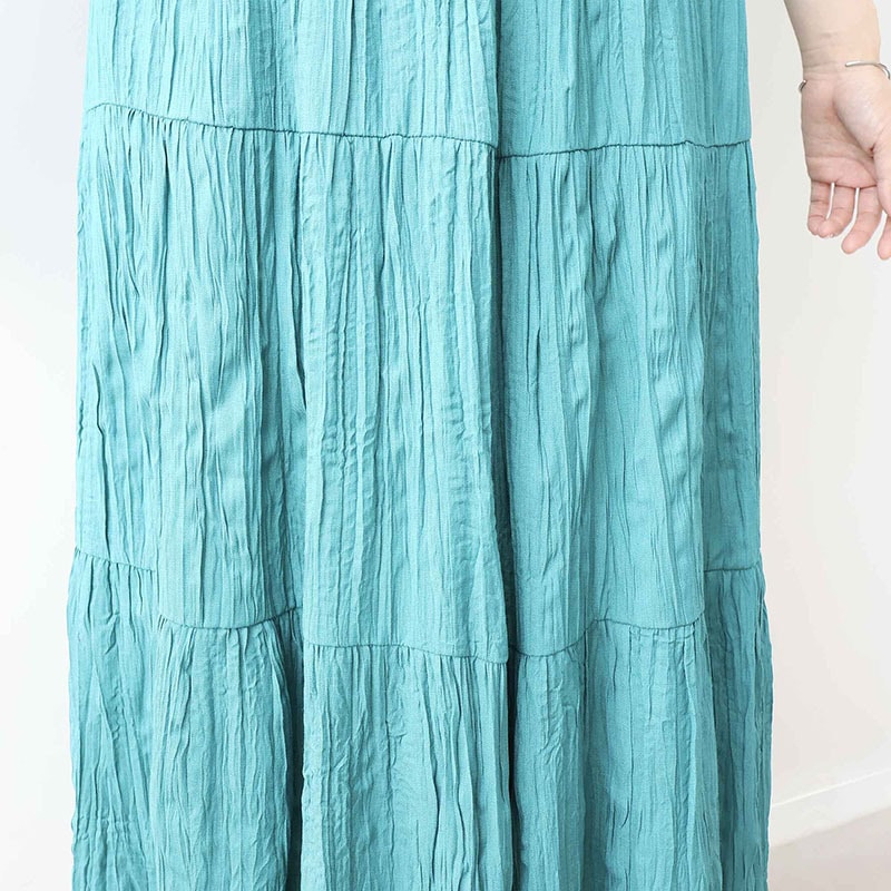 【接触冷感】ランダムプリーツティアードスカートLL/3L/4L/5L/6L MB mint breezeミントブリーズ16