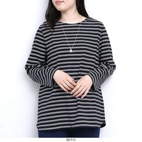コットンボーダー Tシャツ カットソーLL/3L/4L/5L/6L MB mint breezeミントブリーズ