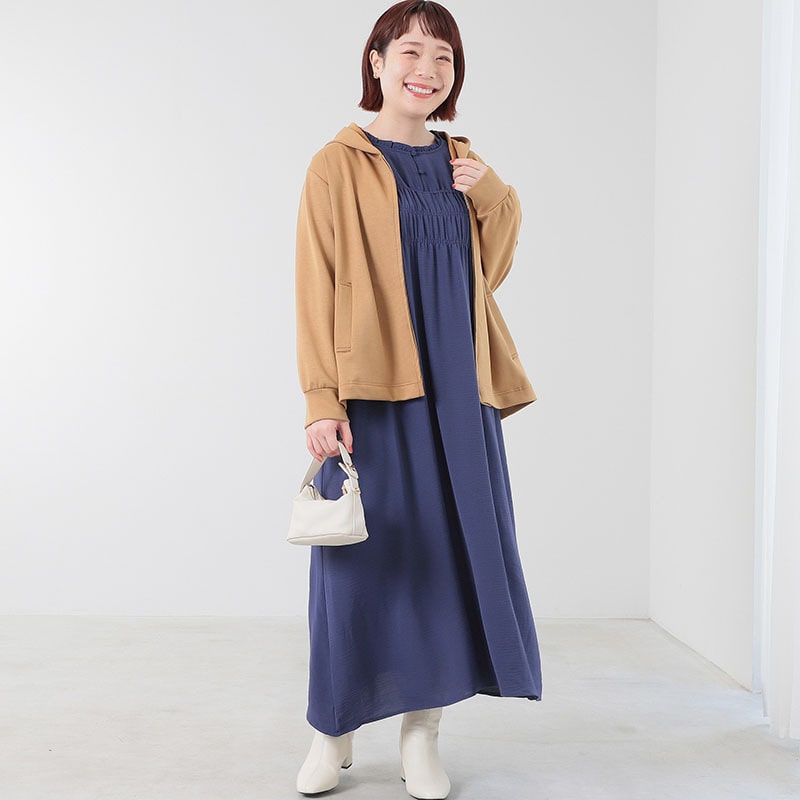 フロントシャーリングワンピースLL/3L/4L/5L MB mint breezeミントブリーズ10