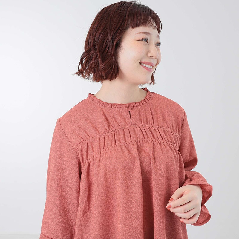 【WEB限定】シャーリングチュニックブラウス LL/3L/4L/6L MB mint breezeミントブリーズ8