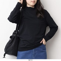 【吸湿発熱】あったか天竺タートルネックカットソー LL/3L/4L/5L/6L MB mint breezeミントブリーズ