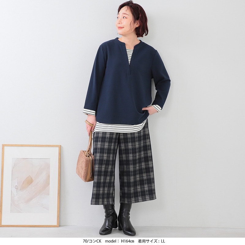 【WEB限定】裏起毛ニットワイドパンツLL/3L/4L/5L/6L MB mint breezeミントブリーズ11