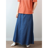 ライトデニム マーメード スカート／ 大きいサイズ レディス ミントブリーズ