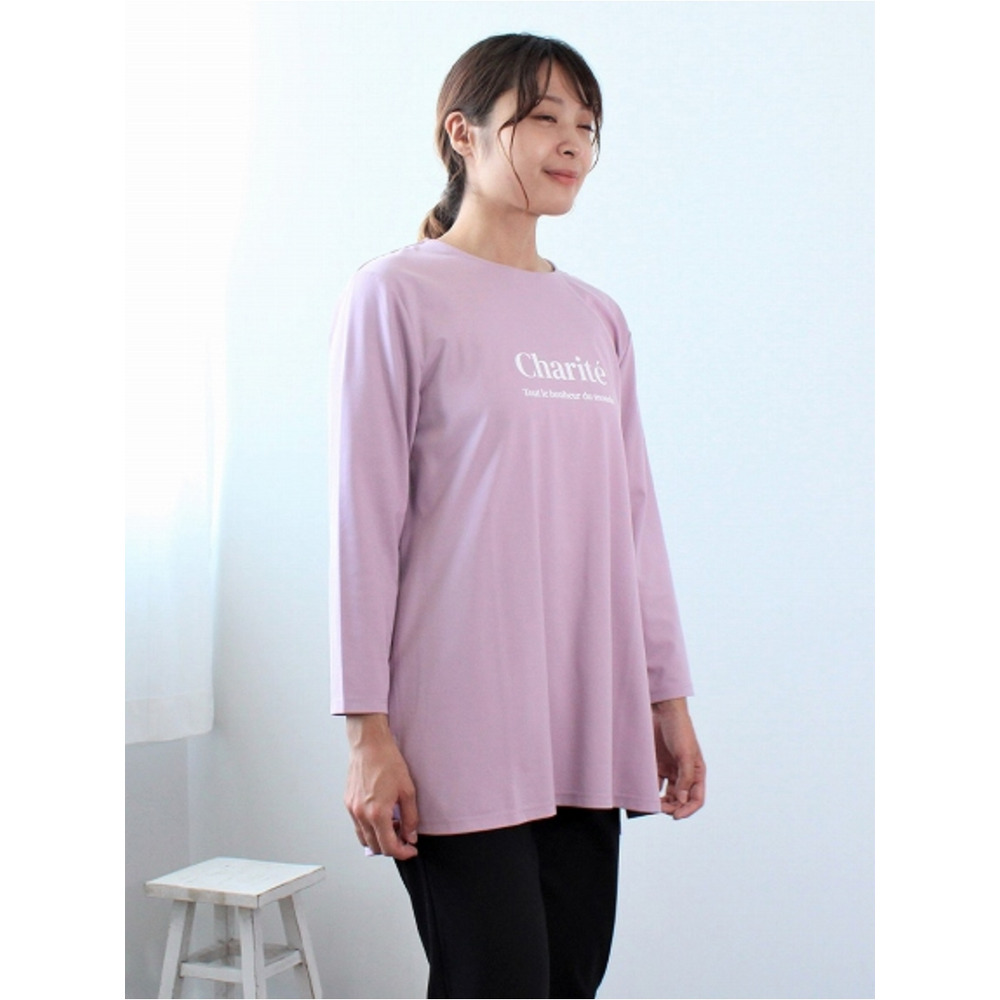 プリント ロゴ Ｔシャツ カットソー／ 大きいサイズ レディス ミントブリーズ5