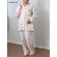 【Miffy】フラワーミッフィー総柄裏起毛パジャマセット