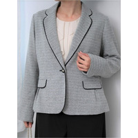 【タイムセール】【セレモニー】 ツィード テーラード ジャケット　大きいサイズ レディース