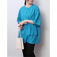 ティアード ヘム ピンタック ブラウス