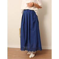 スカラ 刺しゅう ミディ丈 スカート