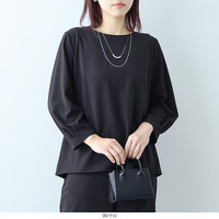 さらさらサテン切替えブラウス セットアップ単品
