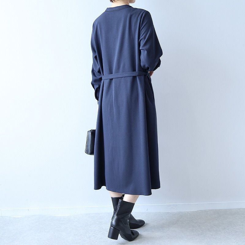 バンドカラーパイピングワンピース10