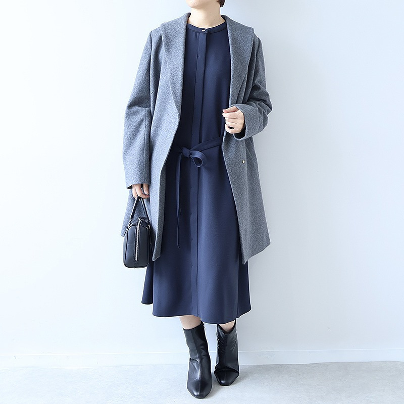 バンドカラーパイピングワンピース11