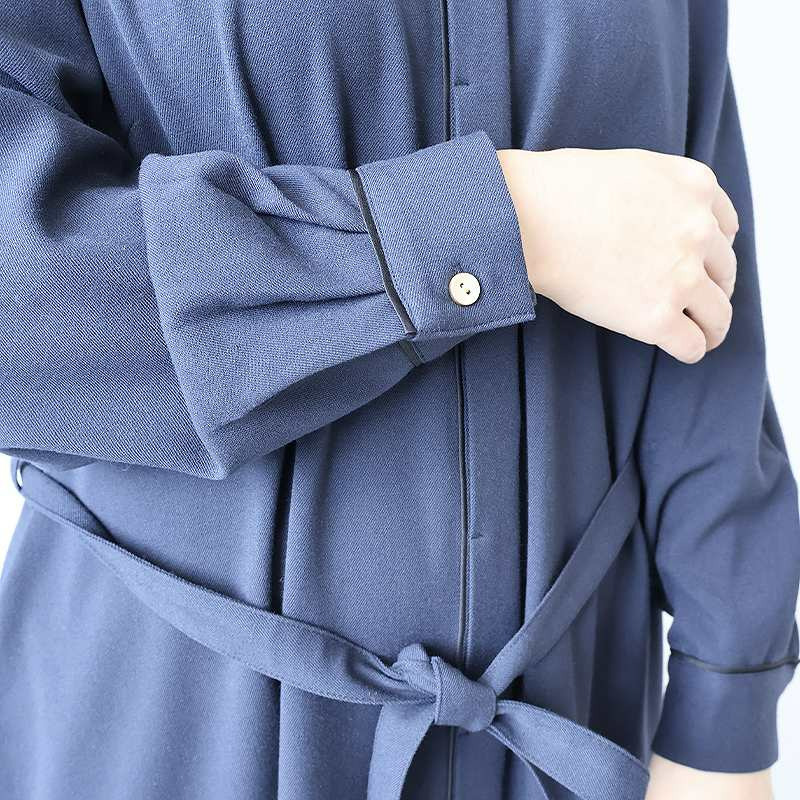 バンドカラーパイピングワンピース16