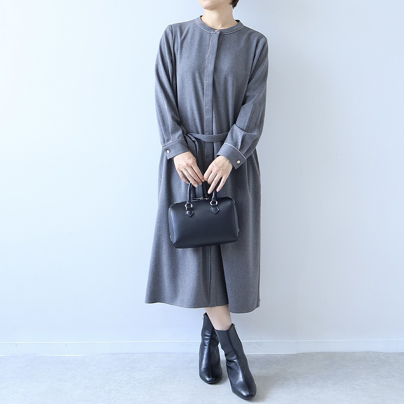 バンドカラーパイピングワンピース5