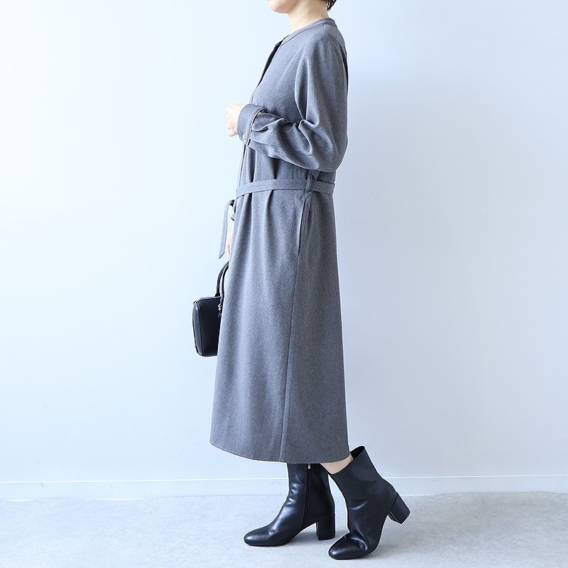 バンドカラーパイピングワンピース6