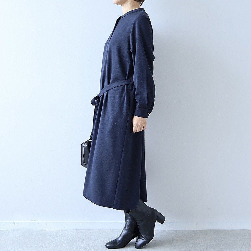 バンドカラーパイピングワンピース9