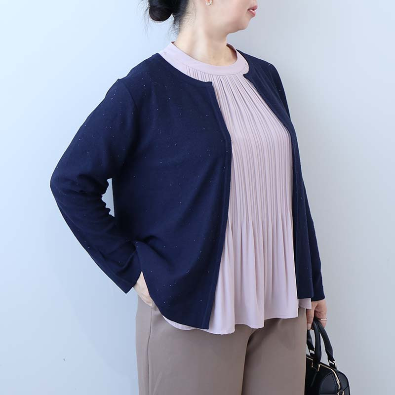 マイクロスパンコールニットカーディガン11