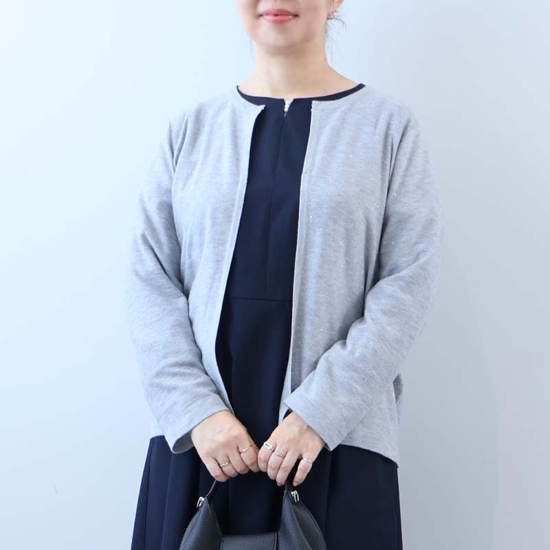 マイクロスパンコールニットカーディガン3