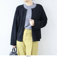 ミニブークレラウンドネックカーディガン