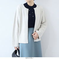 【タイムセール】ミニブークレラウンドネックカーディガン