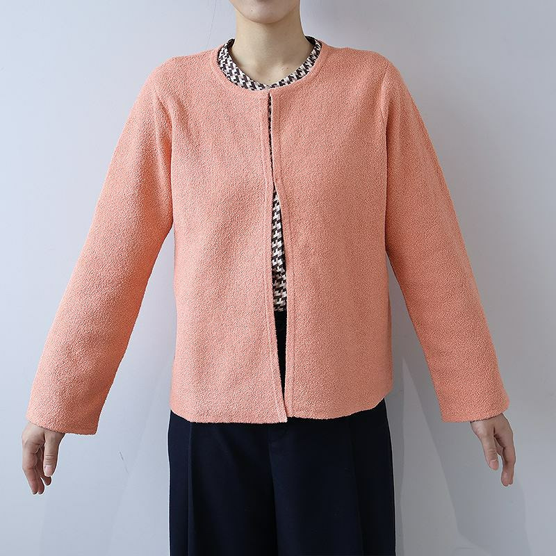 ミニブークレラウンドネックカーディガン10