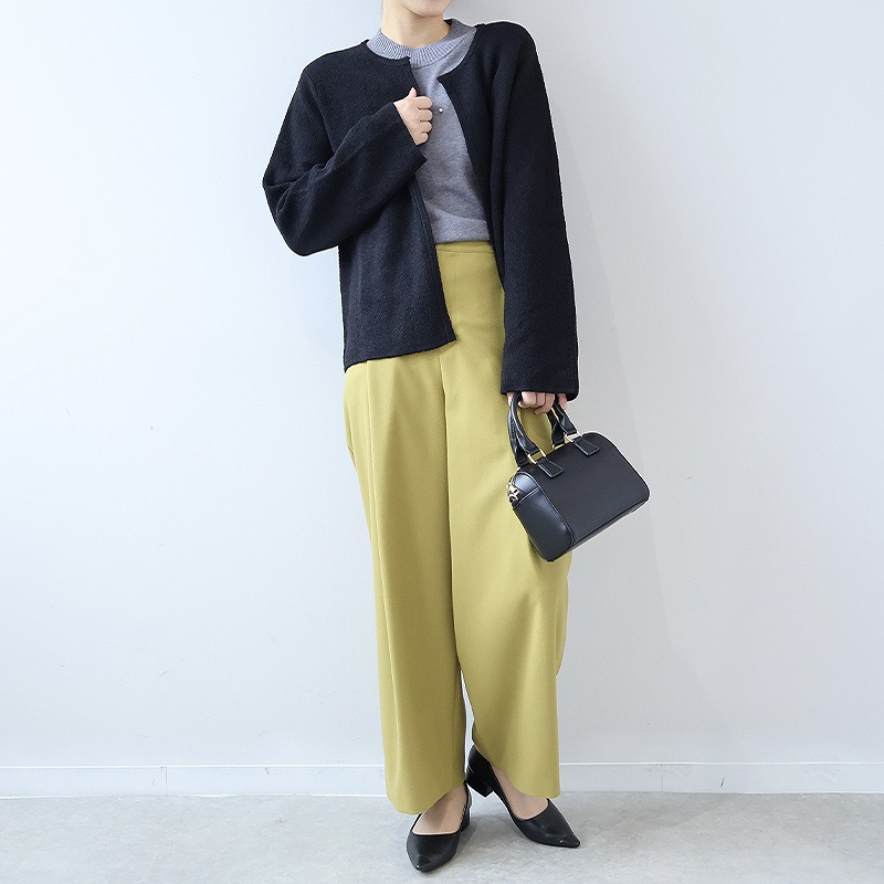 ミニブークレラウンドネックカーディガン3