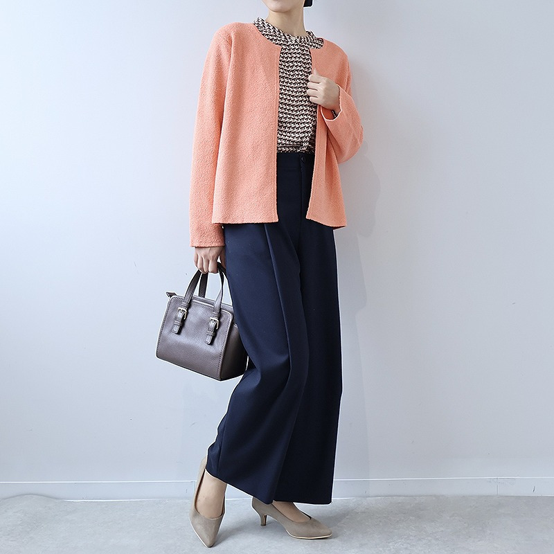 ミニブークレラウンドネックカーディガン8