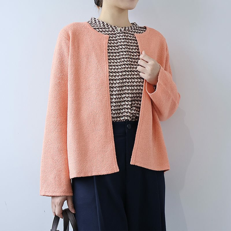 ミニブークレラウンドネックカーディガン9