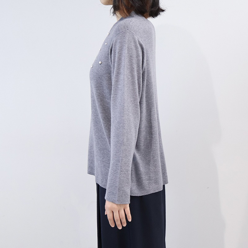 パール使いハイネックニットプルオーバー12