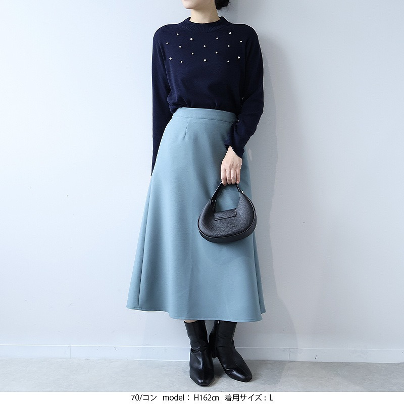 パール使いハイネックニットプルオーバー6