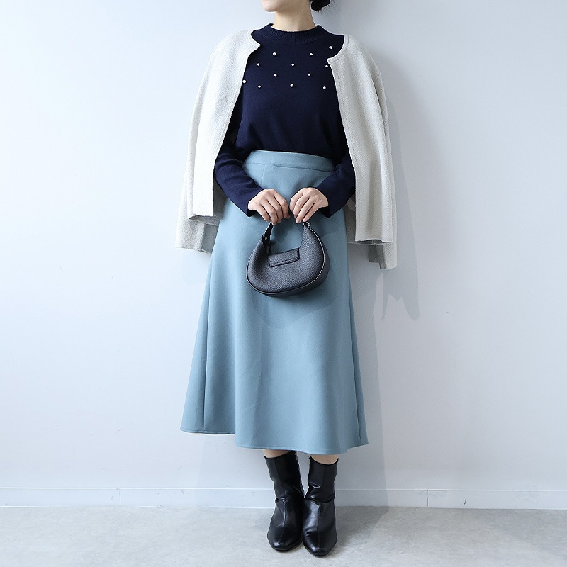 パール使いハイネックニットプルオーバー8