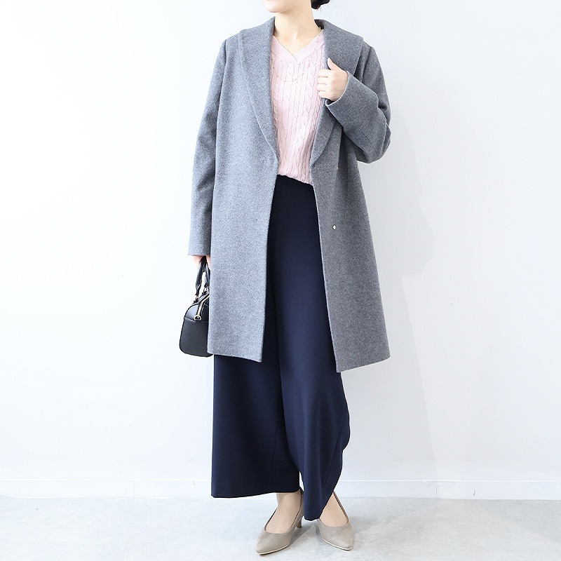 ラメケーブルVネックニットプルオーバー10