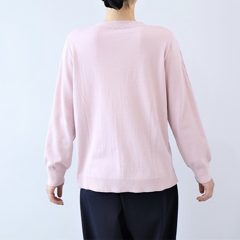 ラメケーブルVネックニットプルオーバー13