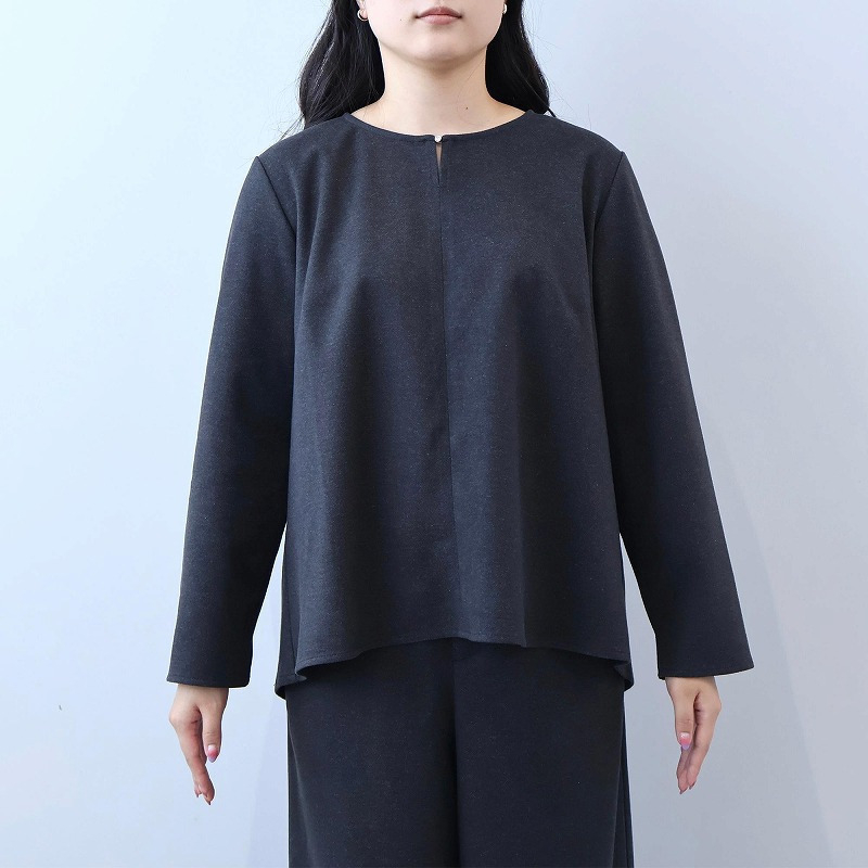 【セットアップ】柔らかニットツイルバックフレアブラウス12