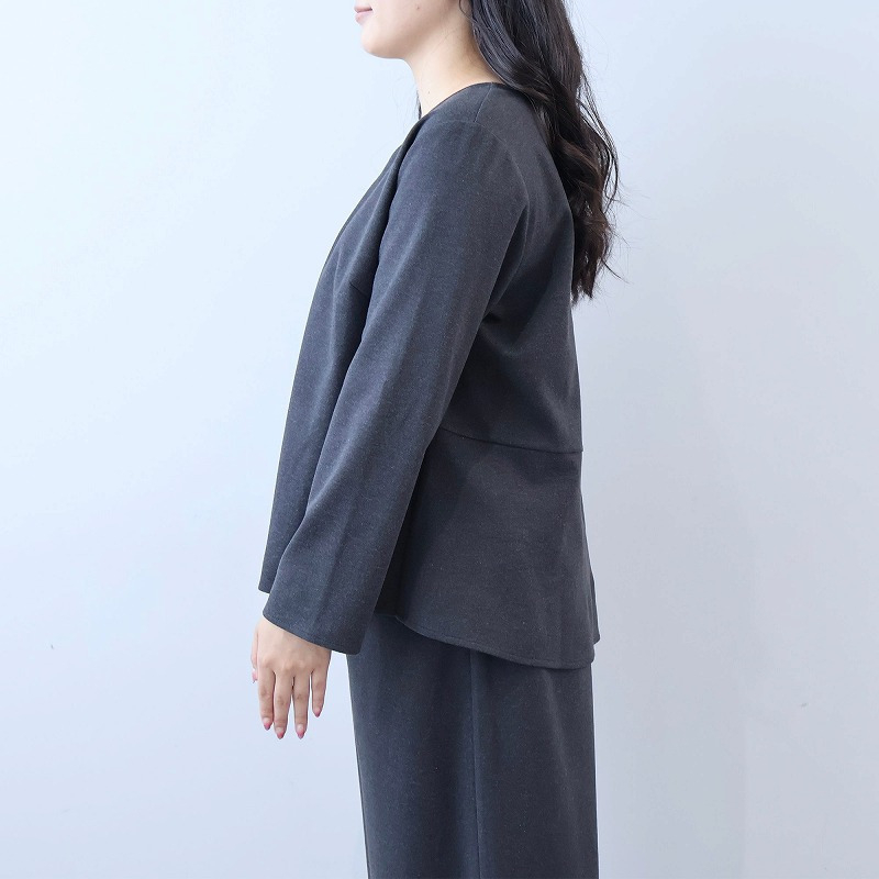 【セットアップ】柔らかニットツイルバックフレアブラウス13