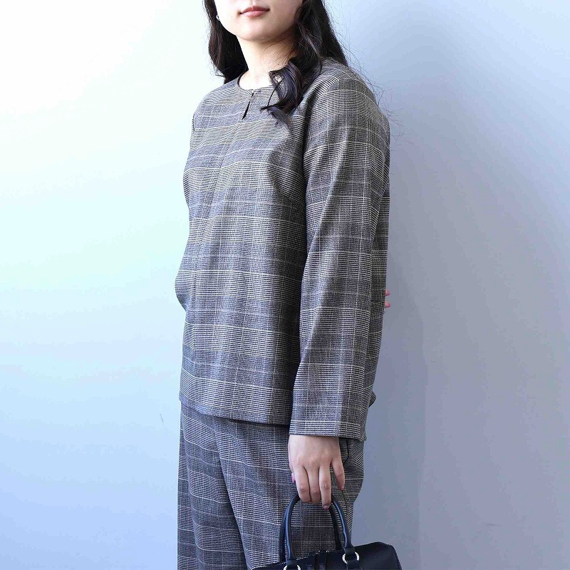 【セットアップ】柔らかニットツイルバックフレアブラウス7